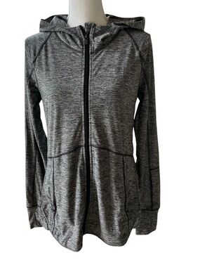 Athleta Hooded Zip Up Lightweight Running Jacket.  Size MT